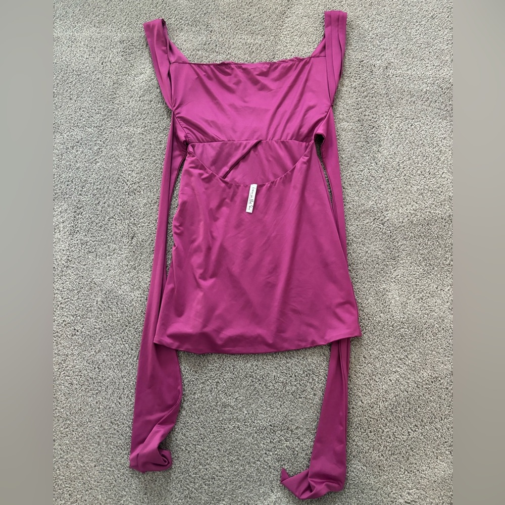 Lucy in the Sky Melina Ruched Bodycon dress in purple - small